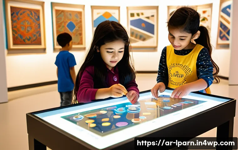아이들이 즐길 수 있는 교육적 관광지 추천 - A lively interactive science museum scene with children aged 5-12, all wearing casual clothing inclu...